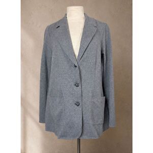 J. JILL Sz M travel jersey heather grey blazer